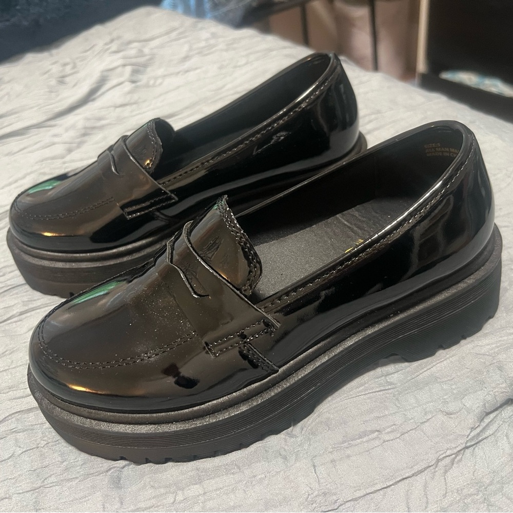 Black Patent Leather Loafers - Lulu’s